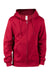Threadfast Apparel 320Z Mens Ultimate Fleece Full Zip Hooded Sweatshirt Hoodie w/ Pockets Burgundy Flat Front
