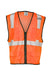 Kishigo 1191-1192 Unisex Economy Mesh 6 Pocket Vest Orange Flat Front