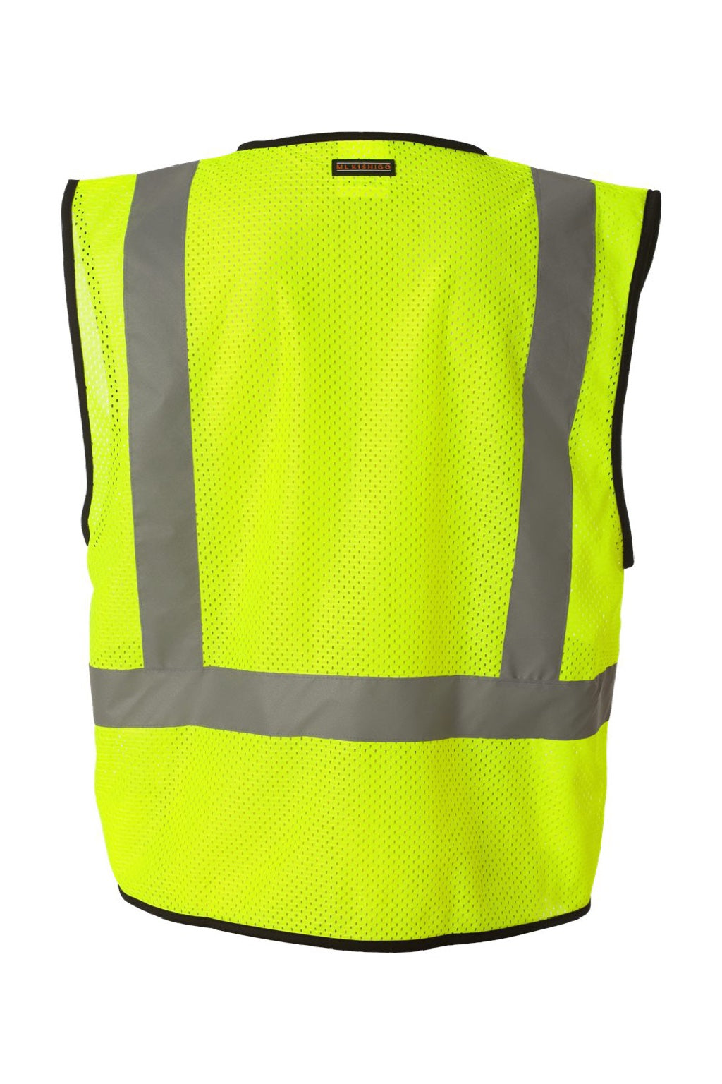 Kishigo 1193-1194 Unisex Economy Single Pocket Mesh Vest Lime Green Flat Back