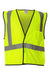 Kishigo 1193-1194 Unisex Economy Single Pocket Mesh Vest Lime Green Flat Front
