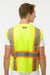 Kishigo 1195-1196 Unisex Ultra Cool Multi Pocket Vest Lime Green Model Back