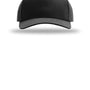 Richardson Hats Mens Full Fabric Snapback Champ Hat - Black - NEW