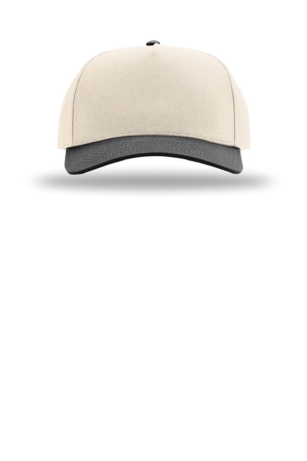 Richardson Hats 323FPC Mens Full Fabric Snapback Champ Hat Cream/Cream/Black Flat Front