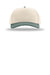 Richardson Hats 323FPC Mens Full Fabric Snapback Champ Hat Cream/Cream/Dark Green Flat Front