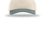 Richardson Hats Mens Full Fabric Snapback Champ Hat - Cream/Cream/Dark Green - NEW