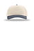 Richardson Hats 323FPC Mens Full Fabric Snapback Champ Hat Cream/Cream/Navy Blue Flat Front
