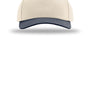 Richardson Hats Mens Full Fabric Snapback Champ Hat - Cream/Cream/Navy Blue - NEW