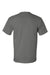 Bayside BA5100 Mens USA Made Short Sleeve Crewneck T-Shirt Charcoal Grey Flat Back