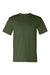 Bayside BA5100 Mens USA Made Short Sleeve Crewneck T-Shirt Army Green Flat Front