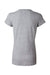Bella + Canvas B6005/6005 Womens Jersey Short Sleeve V-Neck T-Shirt Heather Grey Flat Back