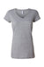 Bella + Canvas B6005/6005 Womens Jersey Short Sleeve V-Neck T-Shirt Heather Grey Flat Front