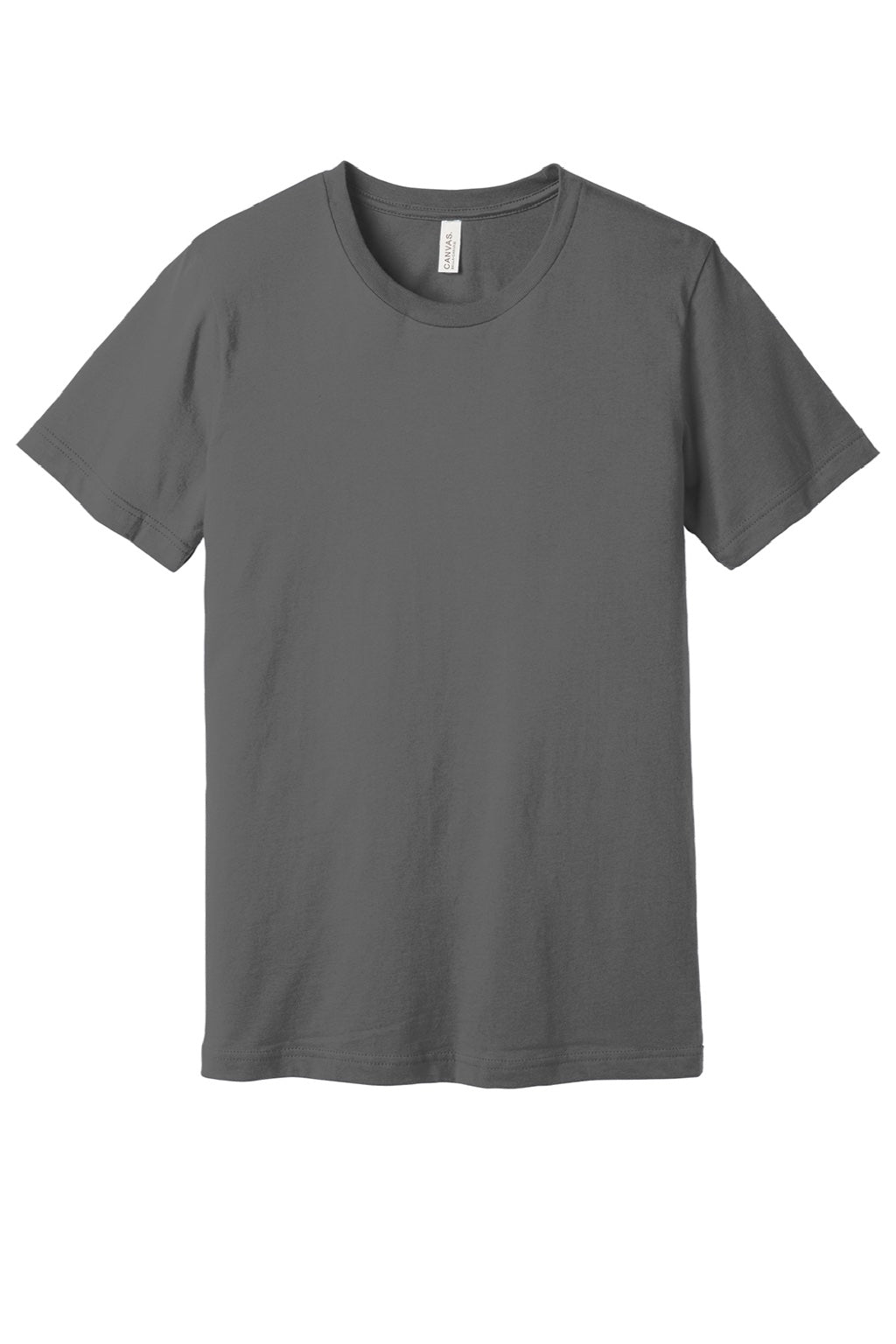 Bella + Canvas BC3001/3001 Mens Jersey Short Sleeve Crewneck T-Shirt Asphalt Grey Flat Front