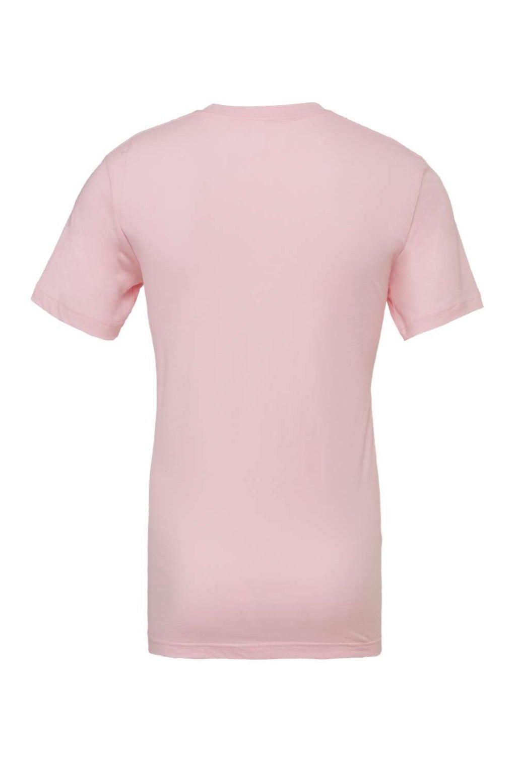 Bella + Canvas BC3001/3001 Mens Jersey Short Sleeve Crewneck T-Shirt Soft Pink Flat Back