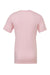 Bella + Canvas BC3001/3001C Mens Jersey Short Sleeve Crewneck T-Shirt Soft Pink Flat Back