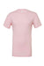 Bella + Canvas BC3001/3001 Mens Jersey Short Sleeve Crewneck T-Shirt Soft Pink Flat Front