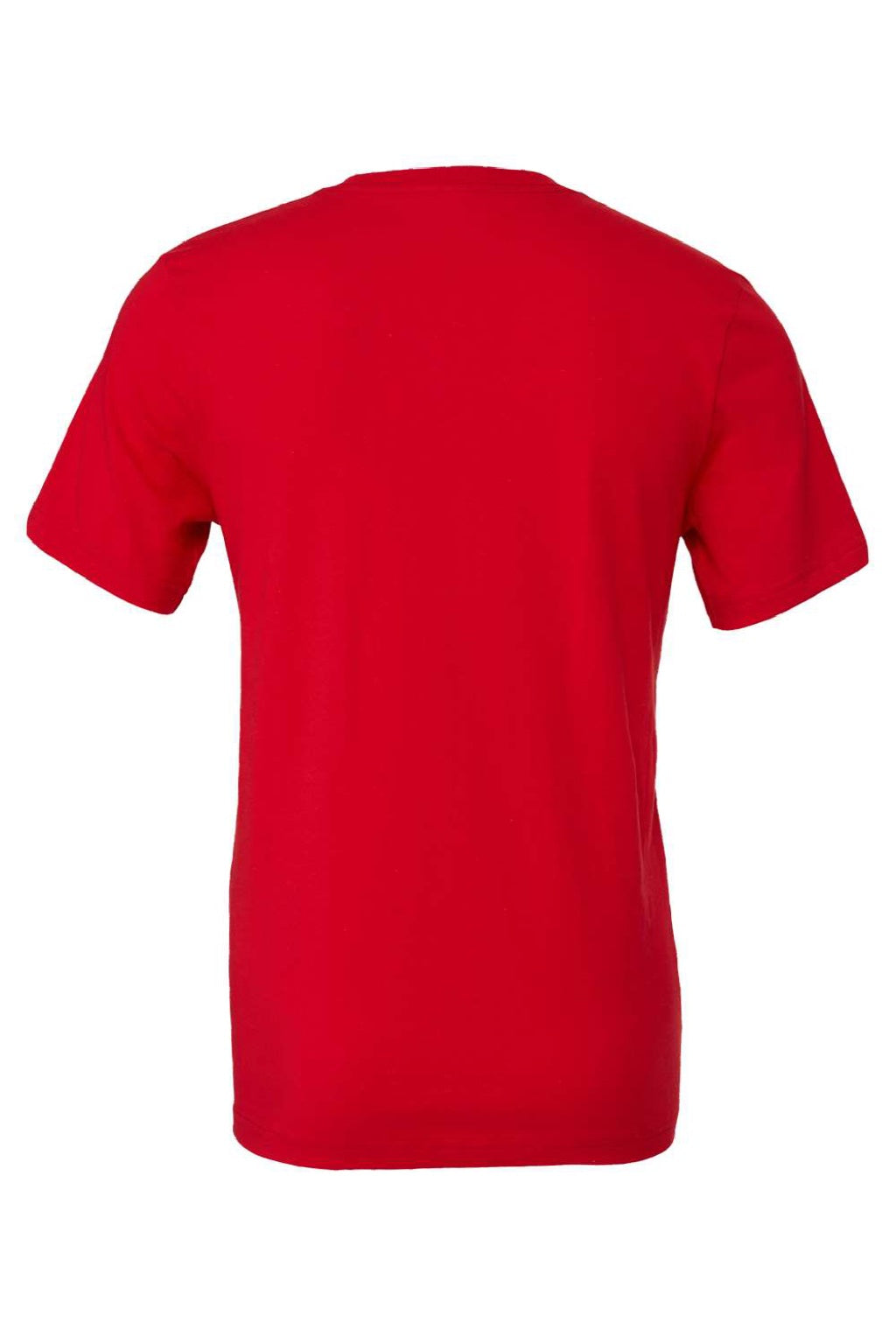 Bella + Canvas BC3001/3001 Mens Jersey Short Sleeve Crewneck T-Shirt Red Flat Back