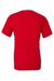 Bella + Canvas BC3001/3001 Mens Jersey Short Sleeve Crewneck T-Shirt Red Flat Back
