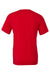 Bella + Canvas BC3001/3001C Mens Jersey Short Sleeve Crewneck T-Shirt Red Flat Back