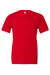 Bella + Canvas BC3001/3001C Mens Jersey Short Sleeve Crewneck T-Shirt Red Flat Front