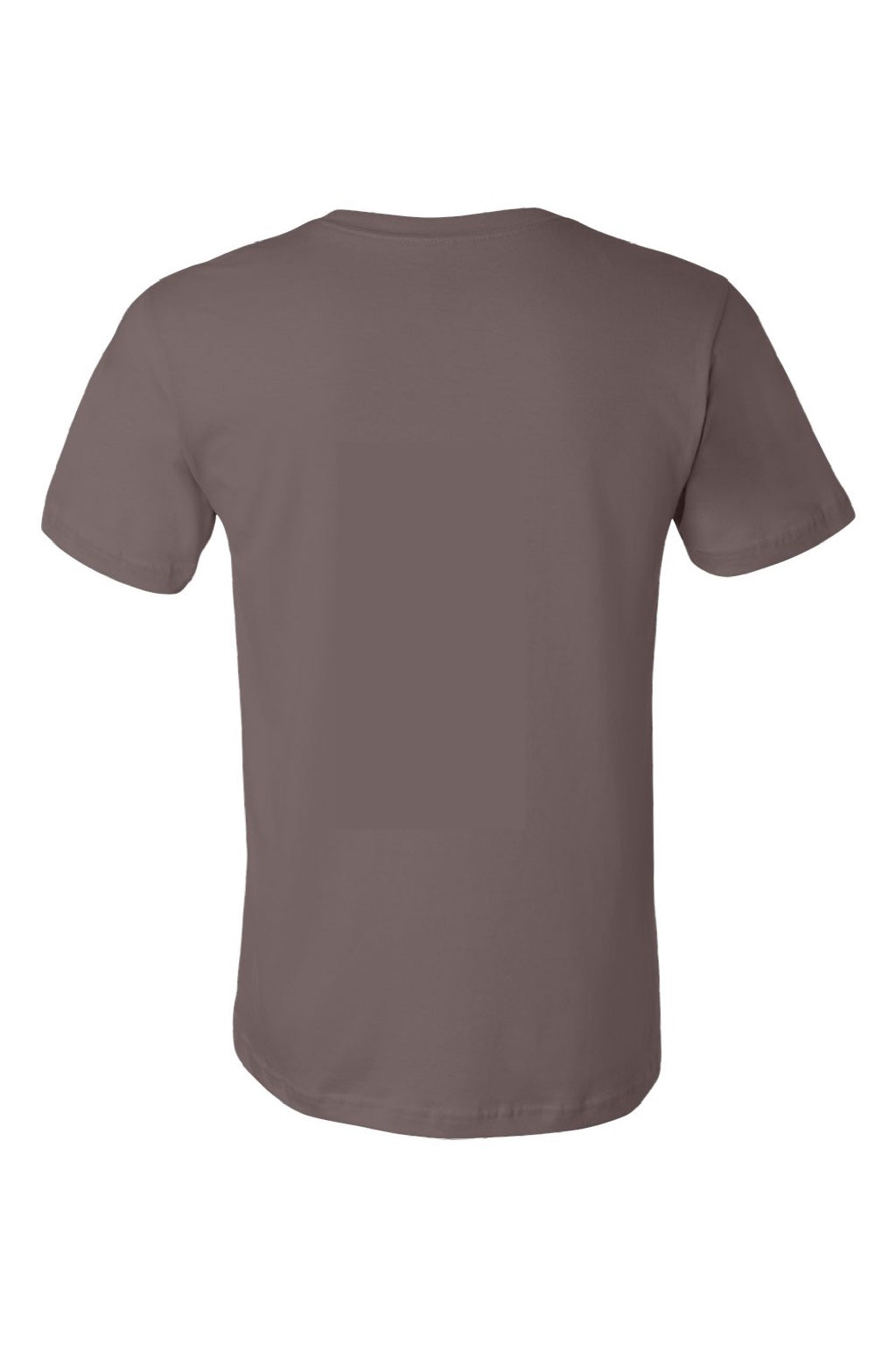 Bella + Canvas BC3001/3001 Mens Jersey Short Sleeve Crewneck T-Shirt Pebble Brown Flat Back