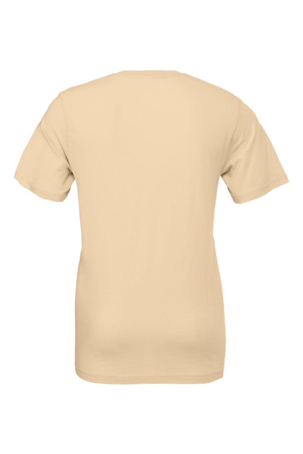 Bella + Canvas BC3001/3001 Mens Jersey Short Sleeve Crewneck T-Shirt Soft Cream Flat Back