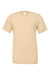 Bella + Canvas BC3001/3001 Mens Jersey Short Sleeve Crewneck T-Shirt Soft Cream Flat Front