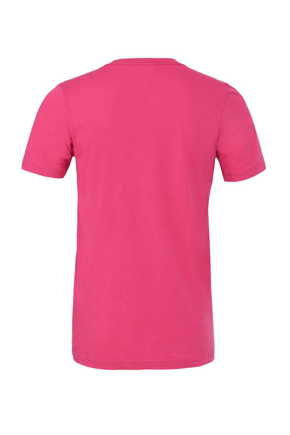 Bella + Canvas BC3001/3001C Mens Jersey Short Sleeve Crewneck T-Shirt Berry Pink Flat Back