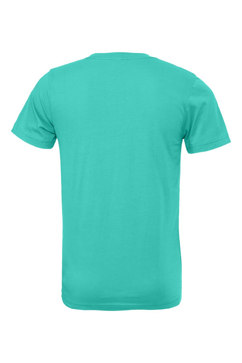 Bella + Canvas BC3001/3001 Mens Jersey Short Sleeve Crewneck T-Shirt Teal Green Flat Back