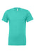 Bella + Canvas BC3001/3001 Mens Jersey Short Sleeve Crewneck T-Shirt Teal Green Flat Front