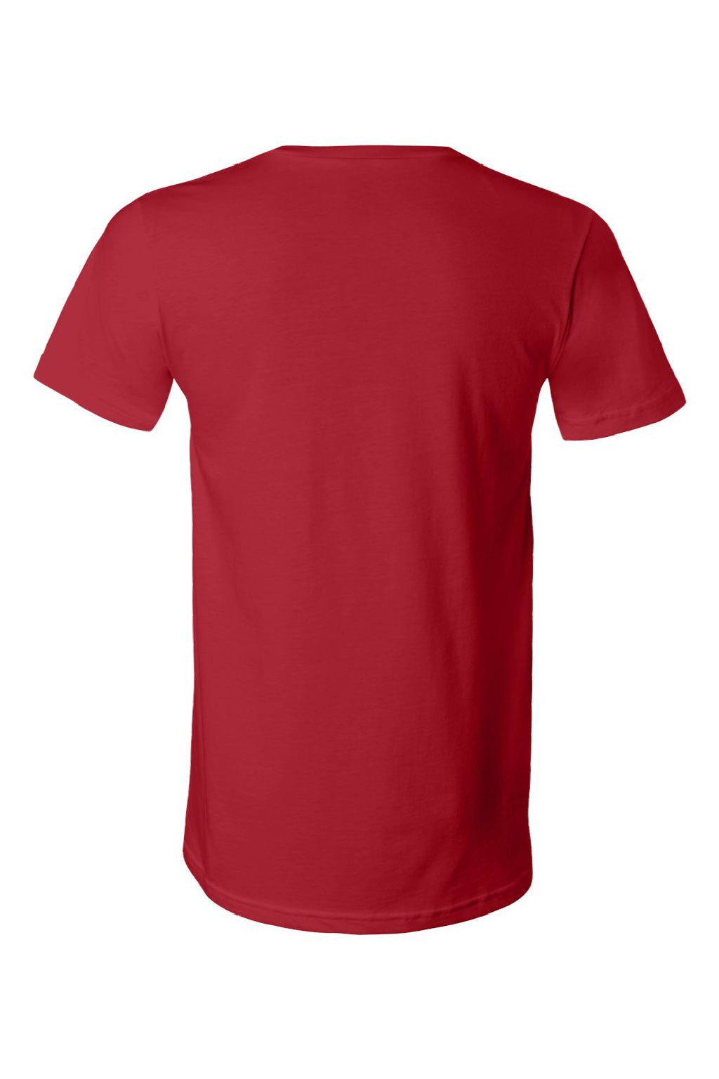 Bella + Canvas BC3005/3005 Mens Jersey Short Sleeve V-Neck T-Shirt Canvas Red Flat Back