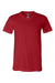Bella + Canvas BC3005/3005 Mens Jersey Short Sleeve V-Neck T-Shirt Canvas Red Flat Front