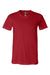 Bella + Canvas BC3005/3005/3655C Mens Jersey Short Sleeve V-Neck T-Shirt Canvas Red Flat Front
