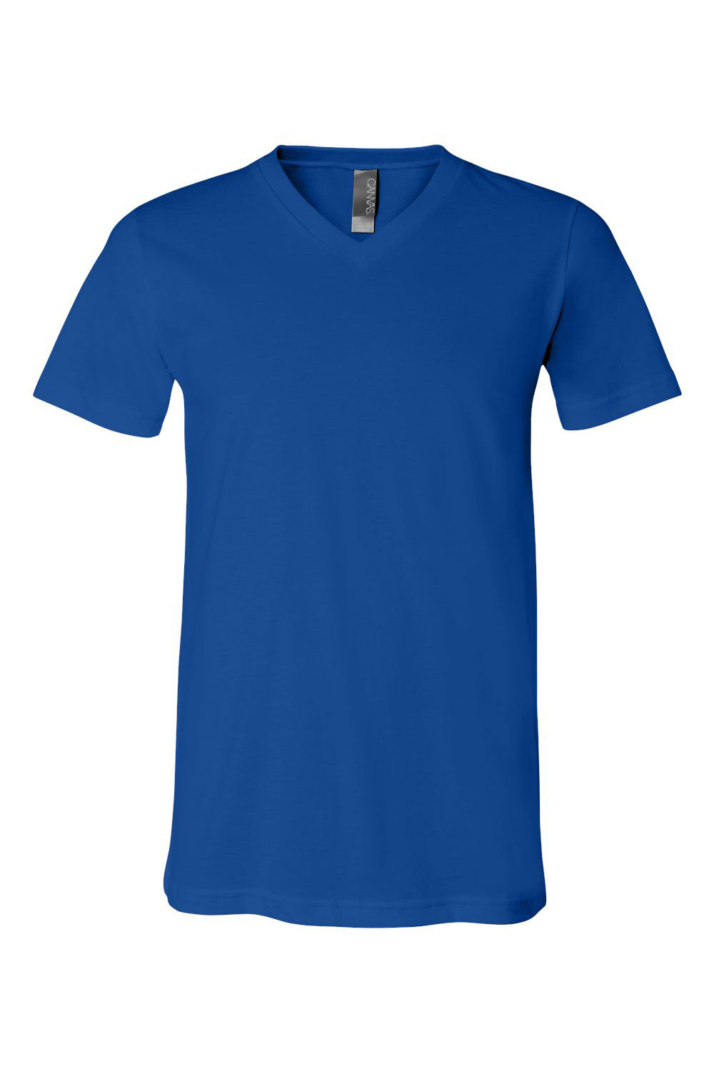 Bella + Canvas BC3005/3005/3655C Mens Jersey Short Sleeve V-Neck T-Shirt True Royal Blue Flat Front