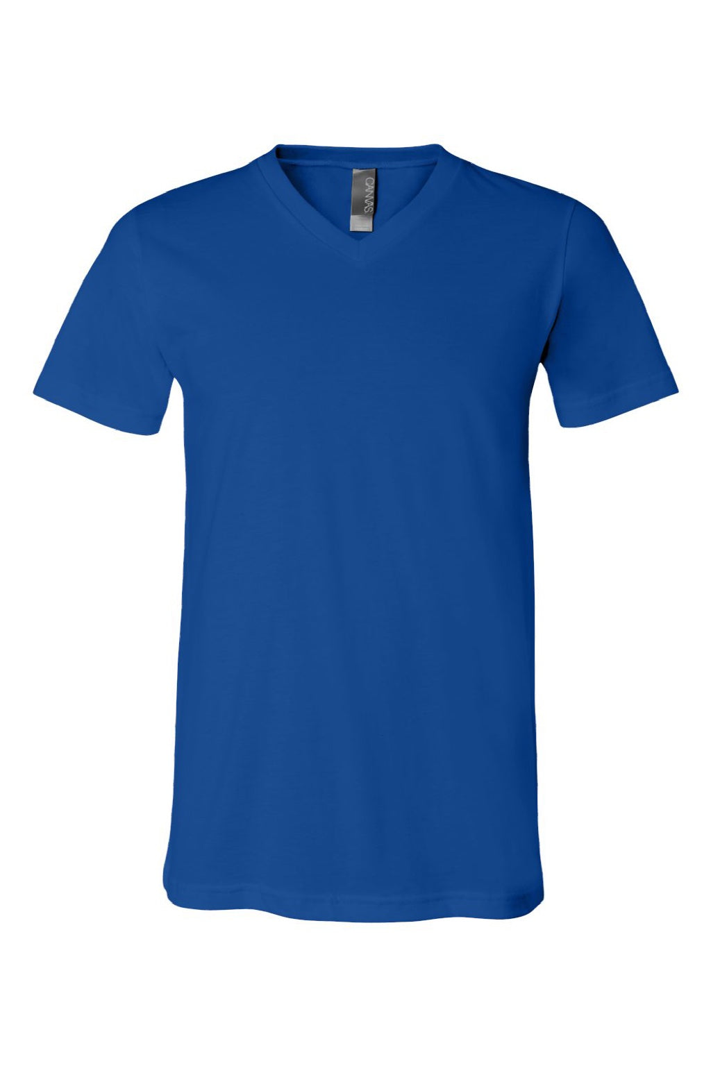 Bella + Canvas BC3005/3005 Mens Jersey Short Sleeve V-Neck T-Shirt True Royal Blue Flat Front