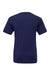 Bella + Canvas BC3413/3413C/3413 Mens Short Sleeve Crewneck T-Shirt Navy Blue Flat Back