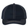 Valucap Mens Adult Bio-Washed Classic Adjustable Dad Hat - Navy Blue/Stone Stitch - NEW