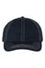 Valucap Hats VC300A Mens Adult Bio-Washed Classic Adjustable Dad Hat Navy Blue/Stone Stitch Flat Front