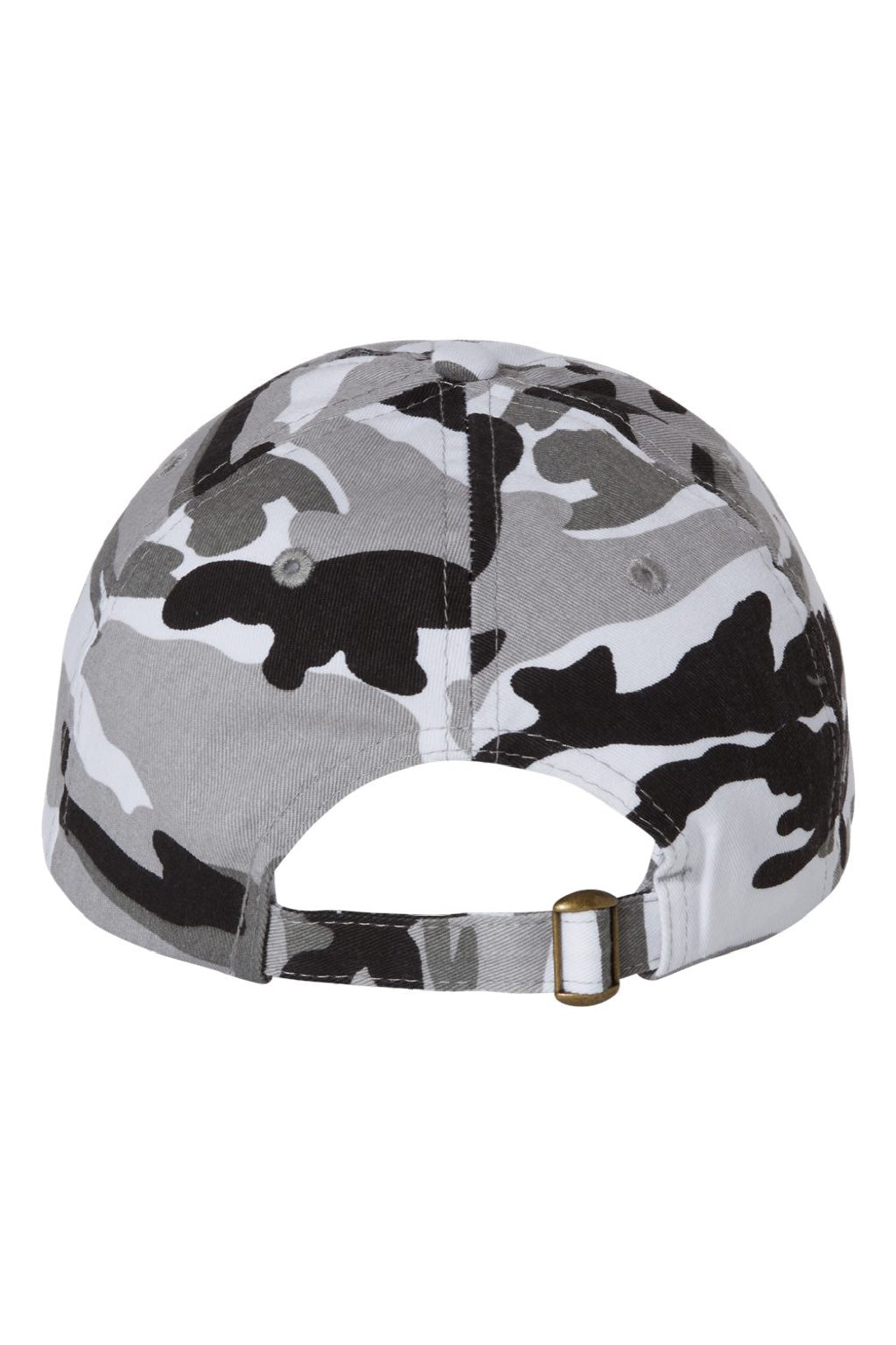 Valucap Hats VC300A Mens Adult Bio-Washed Classic Adjustable Dad Hat Grey Camo Flat Back