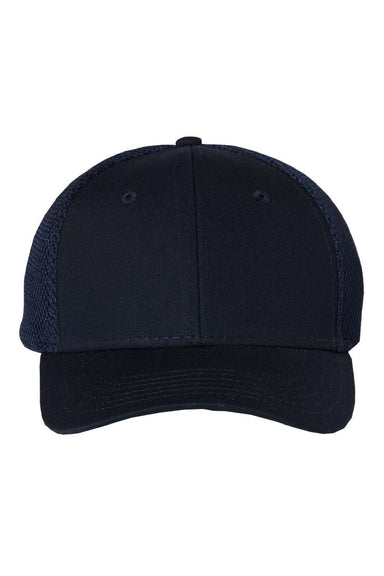 Valucap Hats 3200 Mens Spacer Mesh Back Adjustable Hat Navy Blue Flat Front