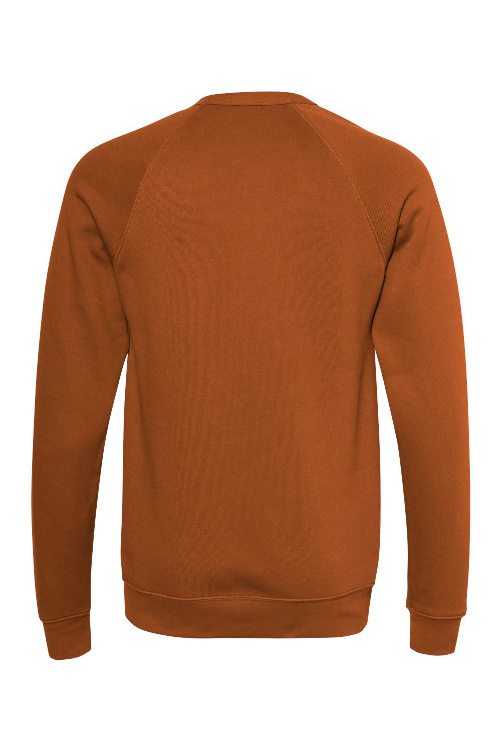 Bella + Canvas BC3901/3901 Mens Sponge Fleece Crewneck Sweatshirt Autumn Orange Flat Back
