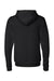 Bella + Canvas BC3909/3909 Mens Sponge Fleece Full Zip Hooded Sweatshirt Hoodie Solid Black Flat Back