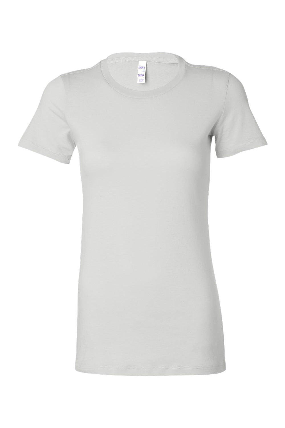 Bella + Canvas BC6004/6004 Womens The Favorite Short Sleeve Crewneck T-Shirt White Flat Front