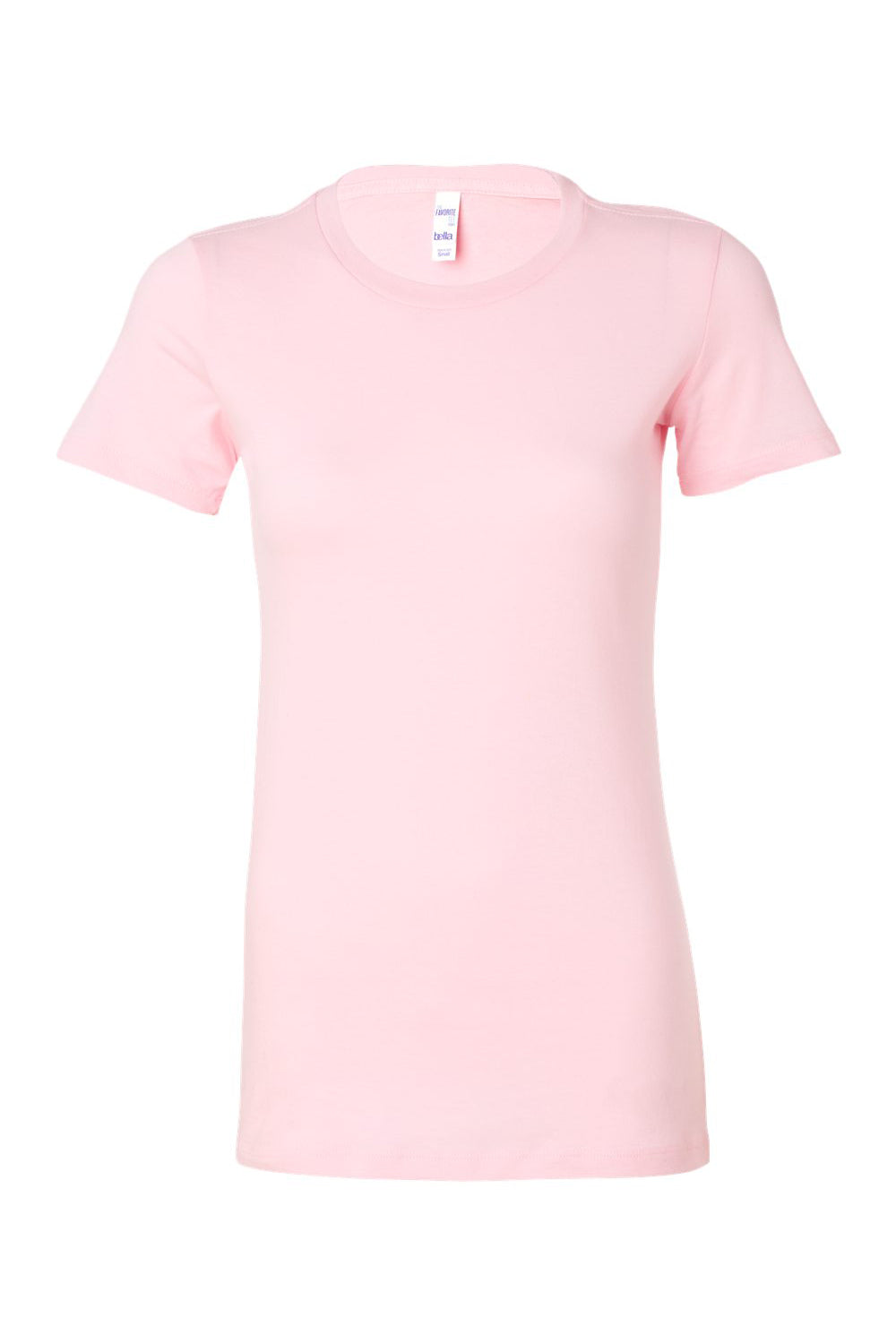 Bella + Canvas BC6004/6004 Womens The Favorite Short Sleeve Crewneck T-Shirt Pink Flat Front