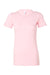Bella + Canvas BC6004/6004 Womens The Favorite Short Sleeve Crewneck T-Shirt Pink Flat Front