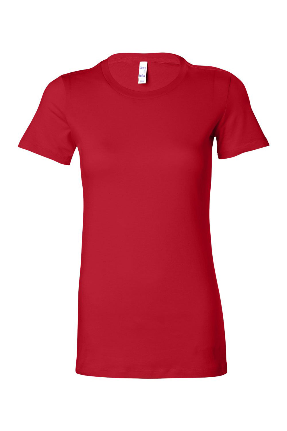 Bella + Canvas BC6004/6004 Womens The Favorite Short Sleeve Crewneck T-Shirt Red Flat Front