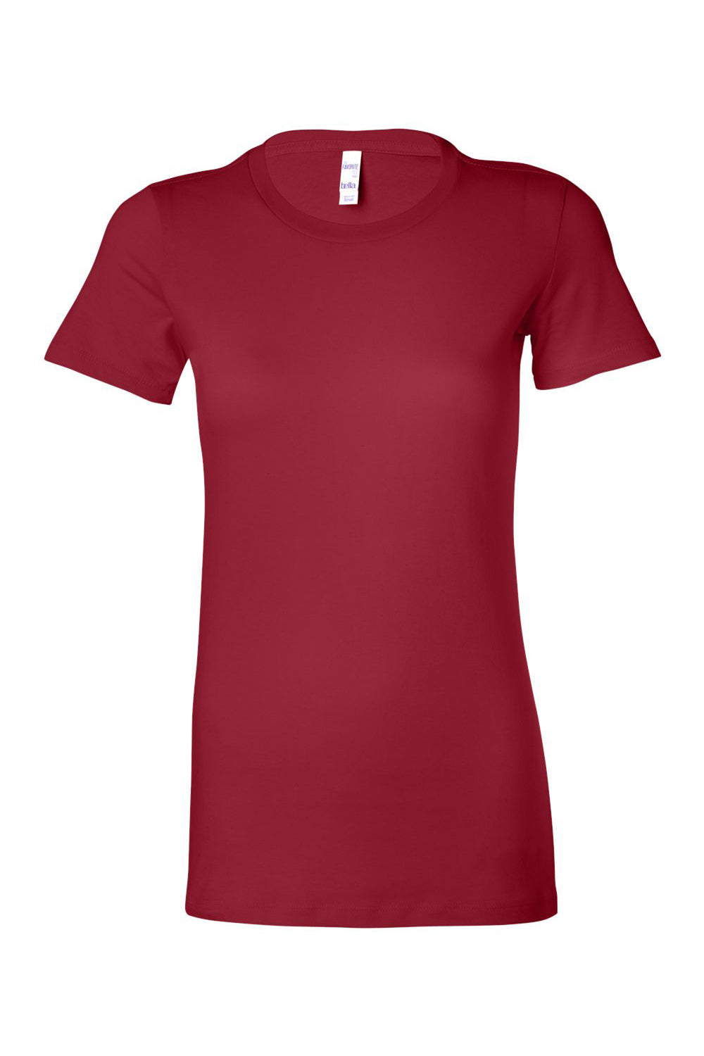 Bella + Canvas BC6004/6004 Womens The Favorite Short Sleeve Crewneck T-Shirt Cardinal Red Flat Front