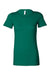 Bella + Canvas BC6004/6004 Womens The Favorite Short Sleeve Crewneck T-Shirt Kelly Green Flat Front