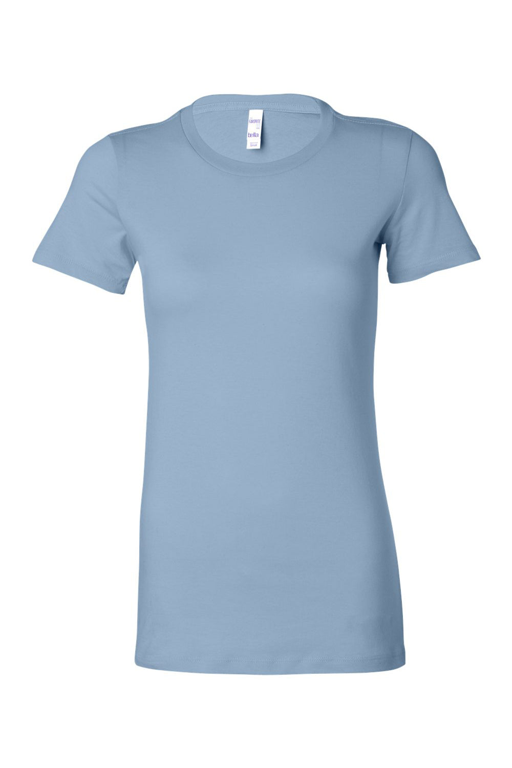 Bella + Canvas BC6004/6004 Womens The Favorite Short Sleeve Crewneck T-Shirt Baby Blue Flat Front