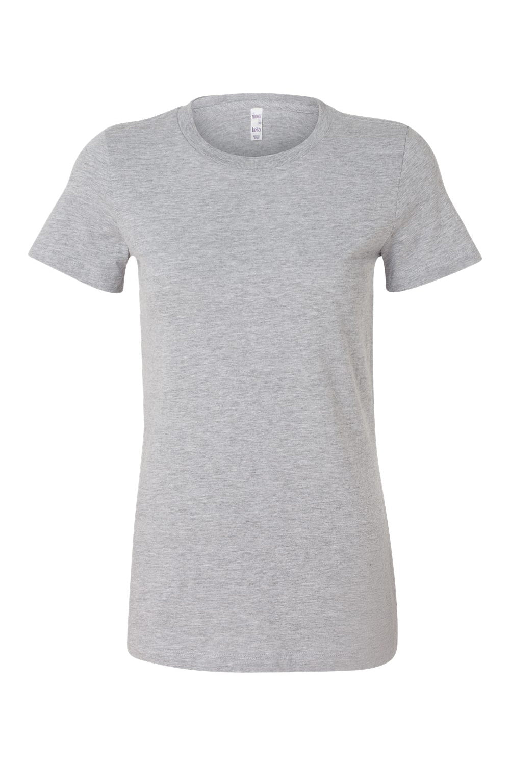 Bella + Canvas BC6004/6004 Womens The Favorite Short Sleeve Crewneck T-Shirt Heather Grey Flat Front