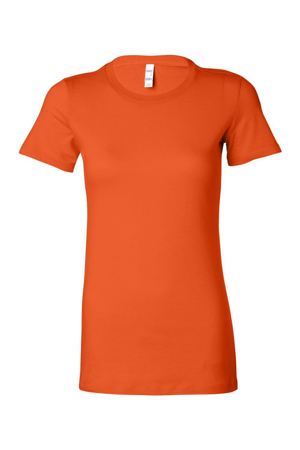 Bella + Canvas BC6004/6004 Womens The Favorite Short Sleeve Crewneck T-Shirt Orange Flat Front